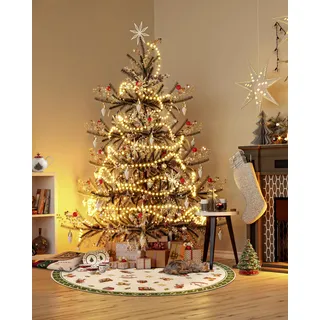Villeroy & Boch Design Teppich Nostalgic Rund - Toy's Delight - Christbaum Decke, Weihnachten Tannenbaum & Weihnachtsbaum für Wohnzimmer, Schlafzimmer, Esszimmer, Flur - Grün Multifarben, 150 cm