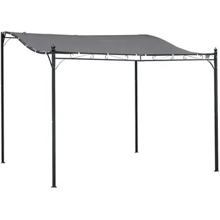 Outsunny Gartenpavillon 2,97 x 1,6 m Grau