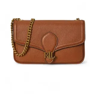 Lauren Ralph Lauren für Damen. 432977374002 Umhängetasche aus braunem Leder (OSFA), Lässig