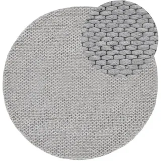 carpetfine »Sina« rund 14 mm Höhe grobe Struktur, Zeitloses Design, reine Wolle, Wohnzimmer,