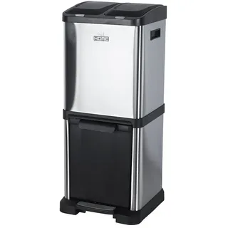 Wellhome 32l Recyclingbehälter 3 Fächer - Silver - One Size