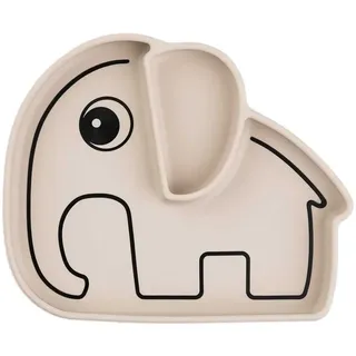 Done By Deer Silikon Elphee Rutschfester Teller - Sand - One Size