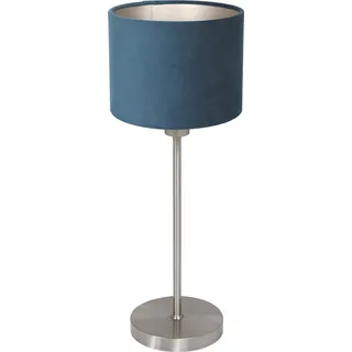 Mexlite - tischlampe - Noor - blau stahl - metall textil - nachttischlampe - E27 - 4417ST - Blau
