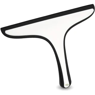 Sealis Duschabzieher Kunststoff Wasserabzieher, Duschkabinenabzieher, Abzieher Dusche mit Gummilippe, 25,5 cm (schwarz)