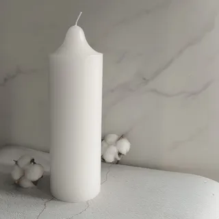 Memoward stumpenkerzen,Kerzenrohling zum Verzieren und Basteln,Länge 25 cm,8 cm ø,100 Prozent Paraffin,lange brenndauer 150 Std,DIY/Taufe/Geburtstag/Hochzeit/Kommunion/Weihnachten/Konfirmation/Firmung