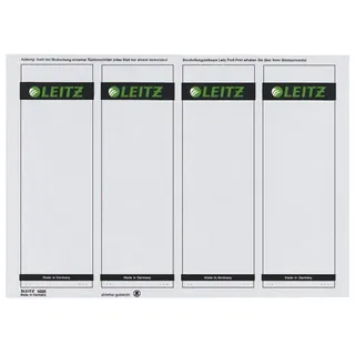 Leitz Rückenschilder 1685 grau 61 x 191 mm 100 Blatt