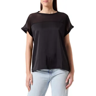 Vila VIELLETTE O-Neck S/S MESH TOP - NOOS
