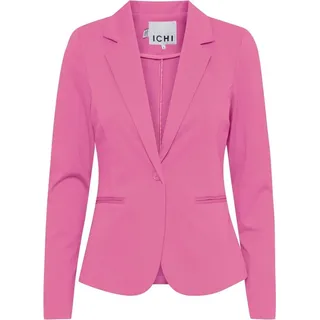 ICHI IHKATE BL Damen Blazer Kurzblazer Jacke Ein-Knopf-Blazer mit Stretch und Reverskragen, Größe:M, Farbe:Super Pink - M