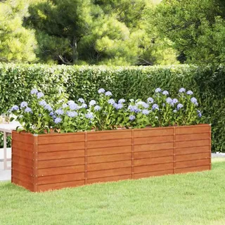 vidaXL Hochbeet Rostig 320x80x77 cm Cortenstahl - Braun