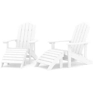 vidaXL Adirondack-Gartenstuhl 50 x 50 x 77 cm weiß 2 St.