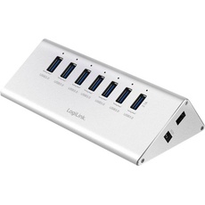 Bild UA0228 USB 3.0 Hub 7-Port + 1x Schnell-Ladeport mit Smart IC / LED Anzeige / Überspannungsschutz, für Windows & MAC OS