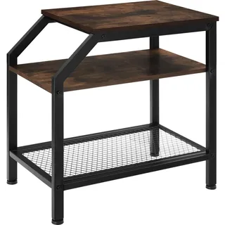 tectake Beistelltisch Plymouth, 36,5 x 58,5 x 59,5 cm, Industrial Holz dunkel, rustikal , Rostfarben , Beton Optik , 36.5x59.5x58.5 cm , Wohnzimmer, Wohnzimmertische, Beistelltische