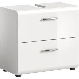 WELLTIME Waschbeckenunterschrank »FLORENZ, TOPSELLER, Breite 60 cm, 2 Schubkästen,ink. Siphonausschnitt« TOPSELLER!, 1 Stk. tlg. hochwertige MDF, Front, Griff chromglänzend, Badschrank, Bad,