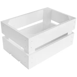 Creative Deco Aufbewahrungskiste 30 x 20 x 15 cm 15-tlg. weiß