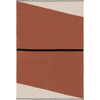 benuta Pop Baumwollteppich Lenny Terracotta 60x100 cm , Textil , Abstrakt , Rechteckig , 60x100 cm , Gots , für Fußbodenheizung geeignet , Teppiche und Böden, Teppiche