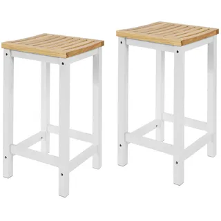 SoBuy Küchenstuhl Holzwerkstoff weiß 2er Set