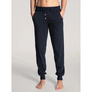 CALIDA Favourites Dreams Pyjamahose Schwarz/Lapis Blau 52/54