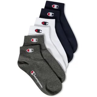 Champion Unisex – Kinder und Jugendliche Core Socks Junior 6PP Quarter Innensocken, Blu (Marino),
