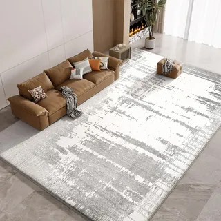 Vamcheer Teppich Wohnzimmer Flauschig Waschbar 200X300- Grau Schlafzimmer Teppich rutschfest, Teppiche Gegend Moderner, Super Weich Eingedickter Schwamm Komfort Updrade, für Arbeitszimmer, Büro