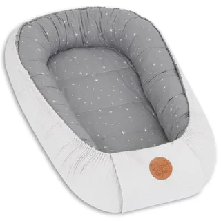 Babynest Neugeborene Nestchen Baby 90x50 cm - Kokon Handmade zweiseitig aus Baumwolle Waffel mit Babynestchen Galaxie