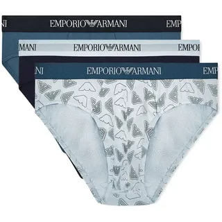 Emporio Armani Em000256_af20671 Slips 3 Einheiten - Ar.Blu / Ba-Or Prt / Ori - L