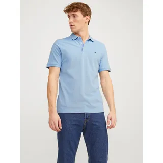 Jack & Jones Poloshirt »JJEPAULOS POLO SS NOOS« mit Logo Stickerei, blau