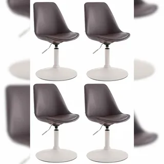 CLP Esszimmerstuhl Maverick Kunstleder braun/weiß 4er Set