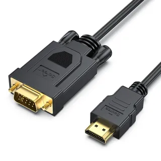 Benfei Konverter-Kabel 1,8 M, HDMI zu VGA D-SUB 15 Pin M/M Unterstützung Volles 1080P umwandeln Signal von HDMI Eingang Laptop HDTV zu VGA Ausgang Monitoren Projektor,Fernsehapparat