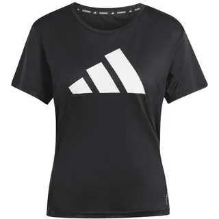 adidas Run It Stripes Tee, Black, XS