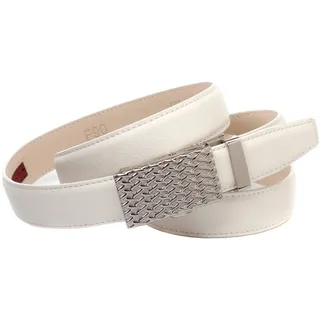 Anthoni Crown Damengürtel Leder 100 cm weiß