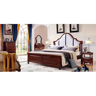 Komplett Set 6 Stühle Esszimmer Gruppe Holz Lehnstühle Stuhl Luxus Möbel Barock - Braun