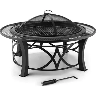 Ronda Feuerschale Ø95cm Grill Feuerstelle Funkenschutz Stahl brüniert