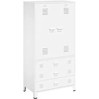 vidaXL Kleiderschrank 90 x 180 x 50 cm Weiß