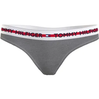 Tommy Hilfiger Thong Stringtangas Damen, Grau (Mid Grey Heather), L