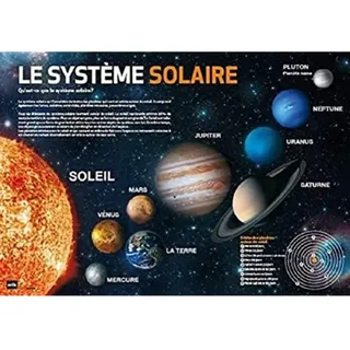 Grupo Erik Schreibtischmatte Solarsystem - Schreibtischunterlage Jungen und Schreibtischunterlage Mädchen Abwischbar
