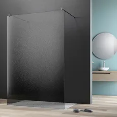 maw by GEO Walk-in-Dusche »flex A-W002CEG«, BxH: 140 x 200 cm, Crash-Glas Edelgrau, grau