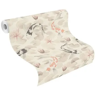 Rasch Textil Rasch Vliestapete »Kimono« grafisch strukturiert gut lichtbeständig, waschbeständig, beige