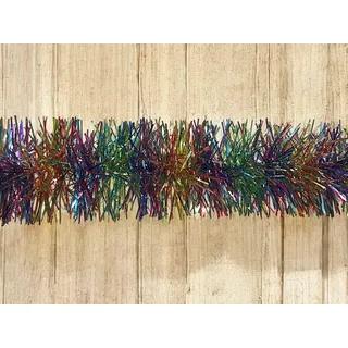 Dmora - Weihnachtsdekoration Lang, Weihnachtsdekor, Weihnachtsornament, Festliche Dekoration, Made in Italy, 1000x8 h8 cm, Regenbogen