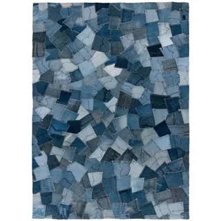 OBSESSION Flachwebeteppich My Denim Pocke, Blau, Textil, Jeansoptik, rechteckig, 160x230 cm, für Fußbodenheizung geeignet, Teppiche & Böden, Teppiche, Webteppiche