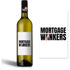 Lustiges Weinflaschenetikett – Mortgage W*nkers – Paar Umzug – Neues Haus – Umzug – Lustig Umzug – Neues Zuhause – WBL81