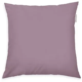 Herding TOM TAILOR Renforcé-Kissenhülle, 40x40 cm, 100% Baumwolle/ Renforcé, Kissenbezug mit farbigem Markenreißverschluss, UNI Lila (Cozy Mauve)