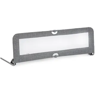 hauck Bettschuztgitter Sleep N Safe Plus XL für Kinder 18 Monate bis 5 Jahre, Großer Rausfallschutz Bett für Elternbett 150 x 50 x 44 cm, Faltbar, Tragbar, Bettgitter für Kleinkinder (Melange Grey)