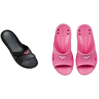 arena Nina Damen-Sandalen, Strand- und Badesandalen, Sandalen mit Weichem und Gepolstertem Fußbett, Bietet guten Halt auf Nassen Oberflächen & Kinder Badesandale Hydrosoft II Sportsandale, pink, 32 EU