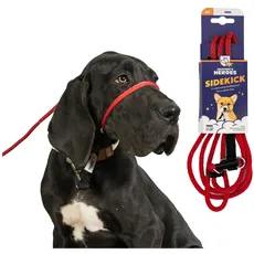 Heather's Heroes Sidekick Hundehalfter mit Leine – Sidekick-Leine für Hunde, effektives Hundetrainingsgerät für Reaktivität und Verhaltensprobleme der Leine (Rot, Mini (6,35 mm)