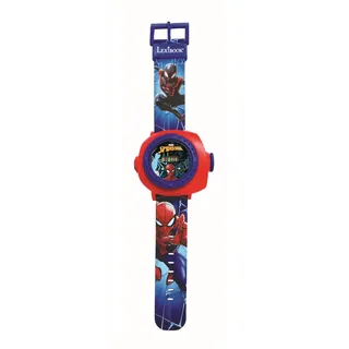 Lexibook Spider-Man Digitale Projektionsuhr 20 Bilder Gehäusefarbe Mehrfarbig Silikonarmband Blau