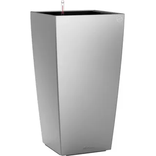 LECHUZA Cubico 22 Komplettset 22 x 22 x 41 cm silber metalic