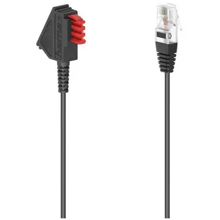 Hama DSL-Box-Kabel, TAE-F-Stecker - Modular-Stecker 8p2c, 6 m Schwarz"