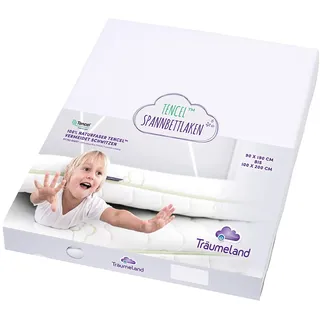 Träumeland Spannbettlaken Tencel 90 x 200 cm weiß