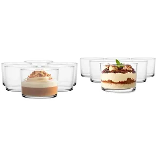 Glasmark KROSNO 1992 Dessertgläser 6er Set 170 ml Aus Glas Eisbecher Gläser Eisschalen Dessertschalen + Eisbecher Glas 6 Stück 150 ml Eisschale Dessertschale Glasschale, Durchsichtig