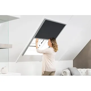 empasa Sonnenschutzplissee Sonnenschutz Dachfenster Plissee Master Sun | individuell zuschneidbar, weiß oder silber, als Selbstbausatz, Farbe: silber, Größe: 110 x 160 cm